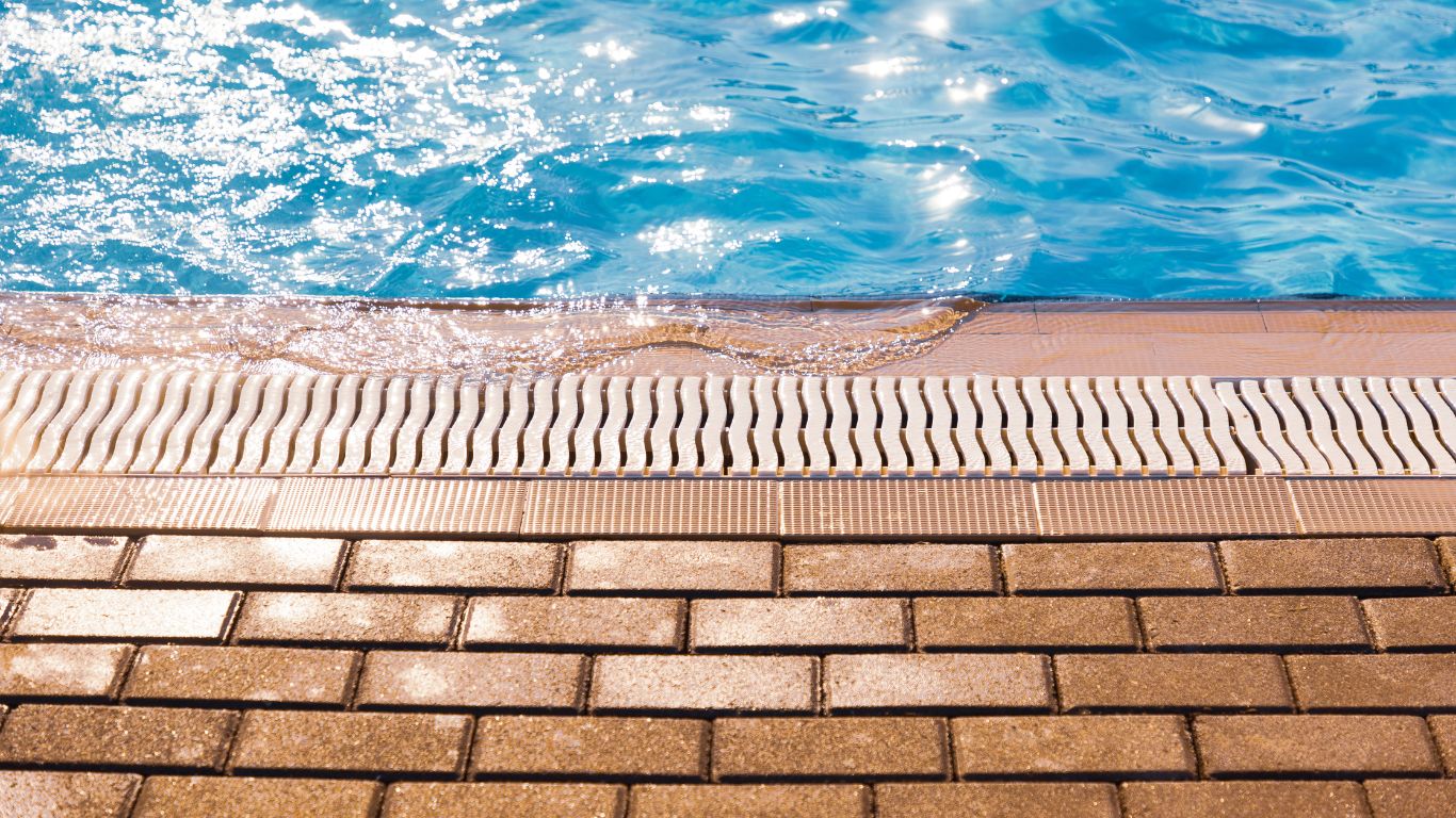 different colors of paver pool decks