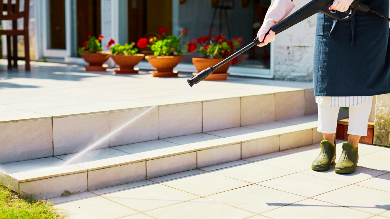 Outdoor pressure washing