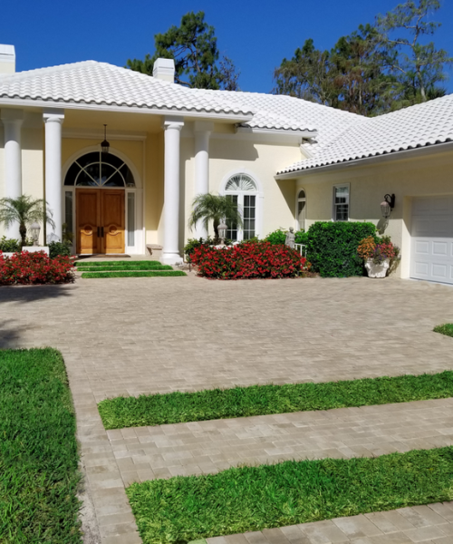 1 driveway and home front pavers